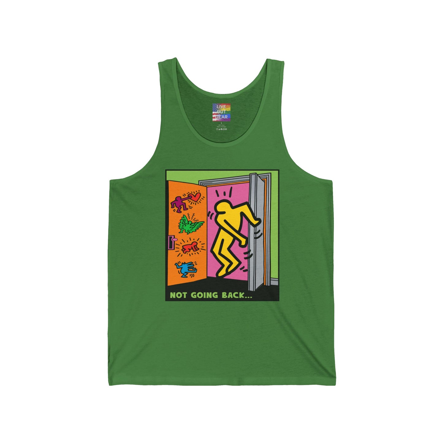 Green Not Going Back Gay Tank Top