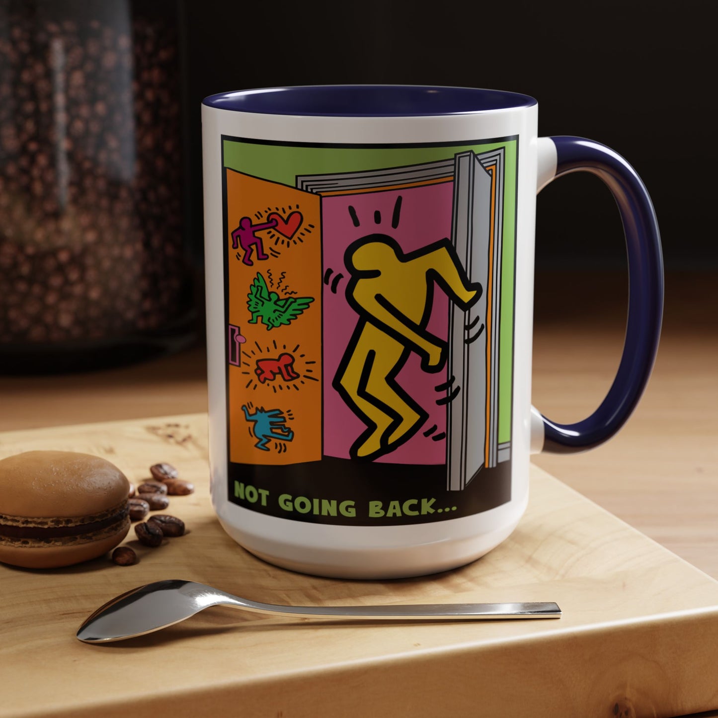 Not Going Back... Into the Closet Pop Art Accent Coffee Mug (15oz)