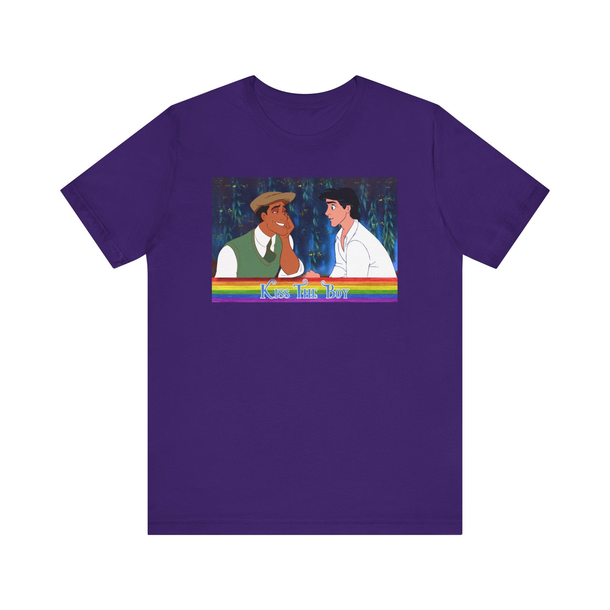 Purple Kiss the Boy Gay Prince Eric Prince Naveen T-Shirt