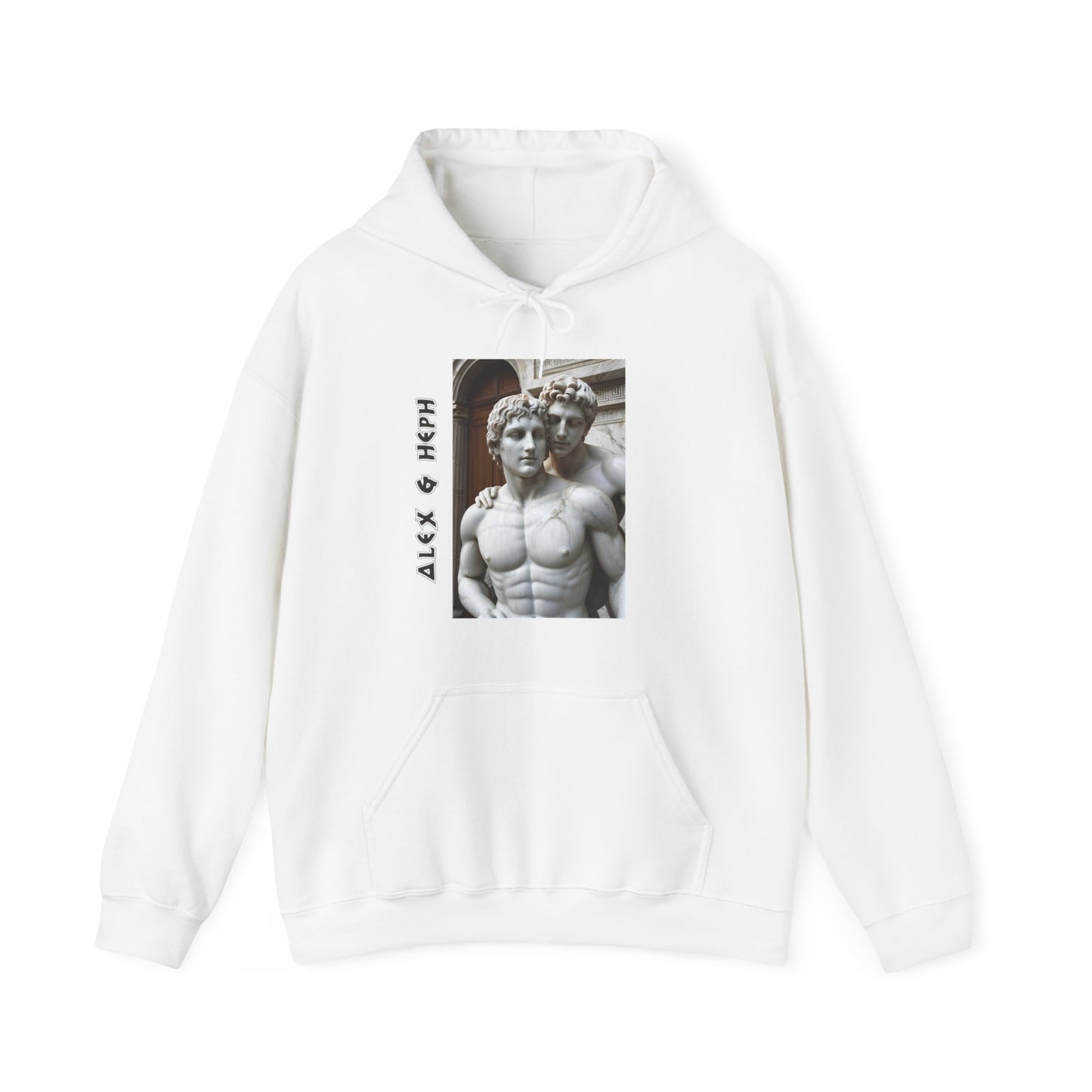 Alex & Heph Marble Statues - Alexander the Great and Hephaestion Heavy Blend™ Hooded Sweatshirt