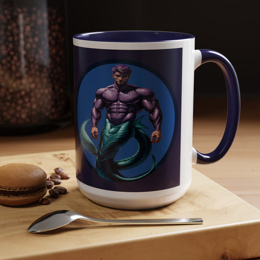 Purple Merman Accent Coffee Mug (15oz)