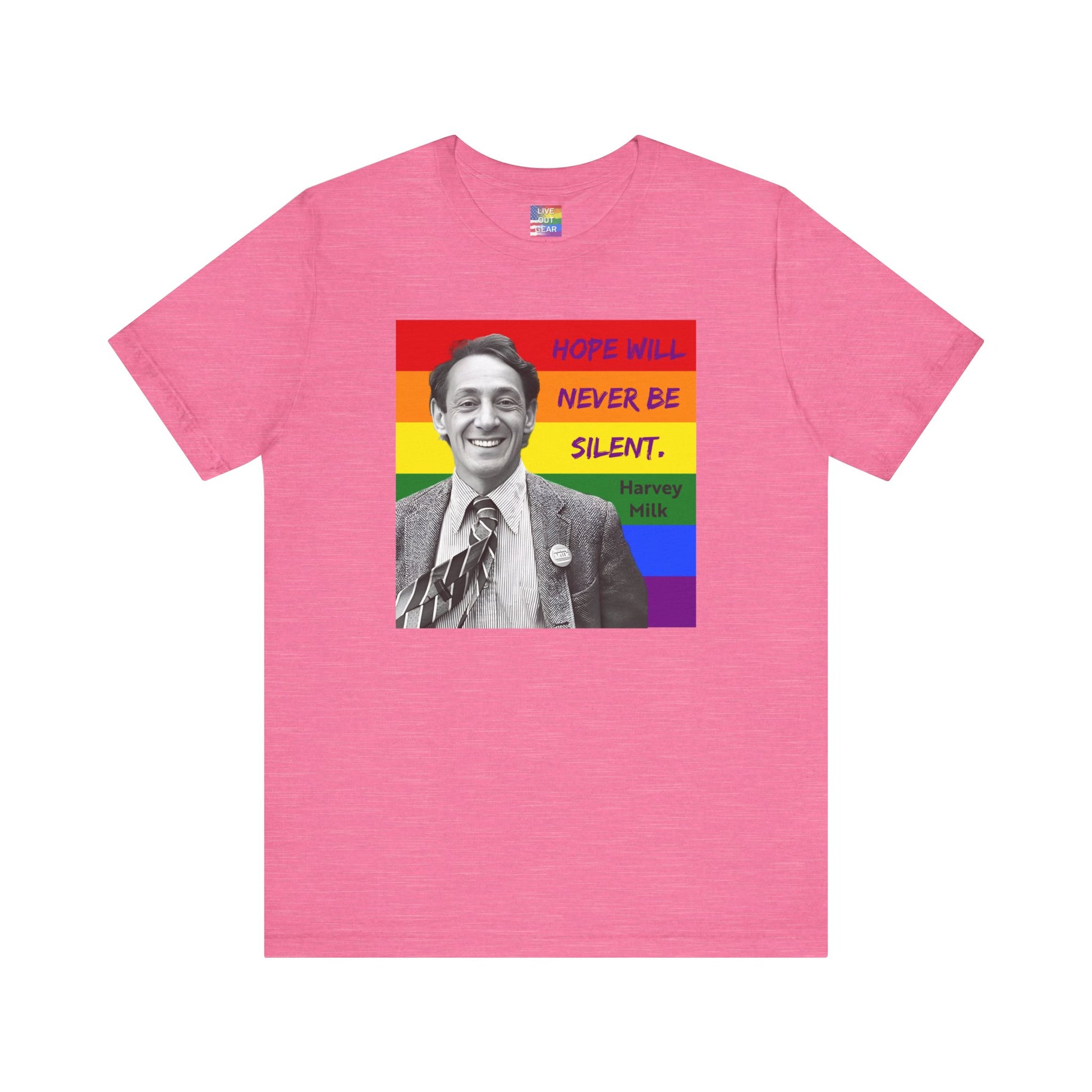 Pink Harvey Milk Gay Pride T-Shirt