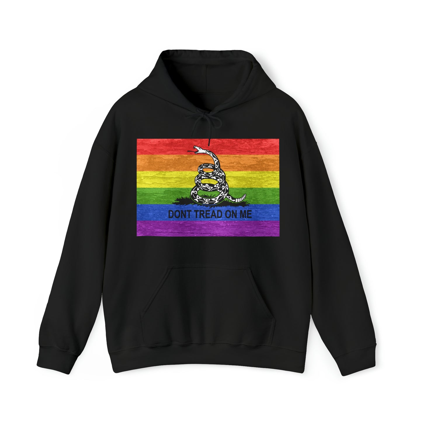Dont Tread On Me Rainbow LGBTQ Pride Unisex Heavy Blend™ Hooded Sweatshirt