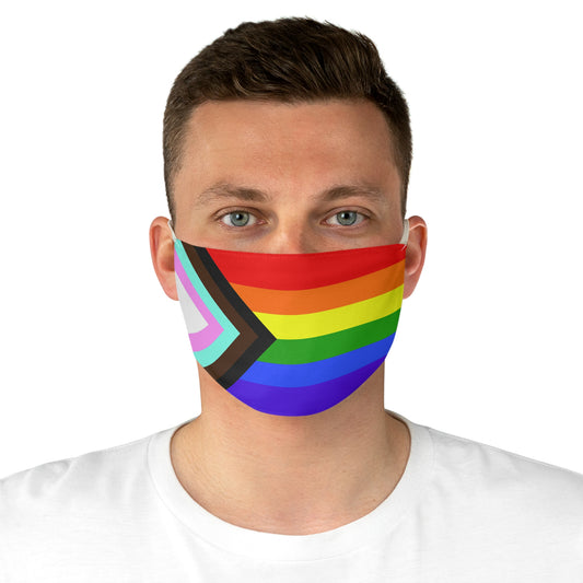 Progress Pride Rainbow Face Mask — LGBTQ+ Support Fabric Mask