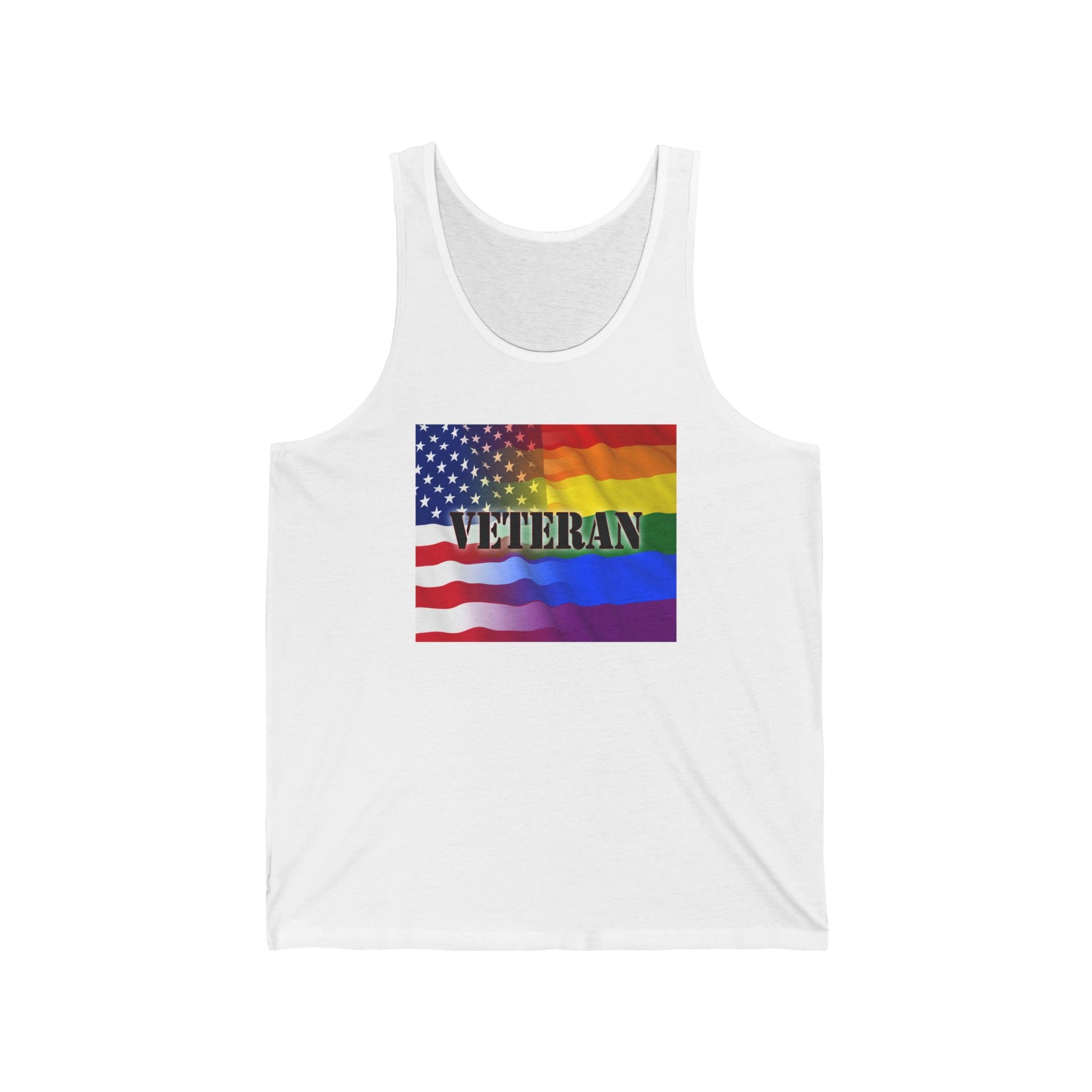 White Gay Veteran Tank Top