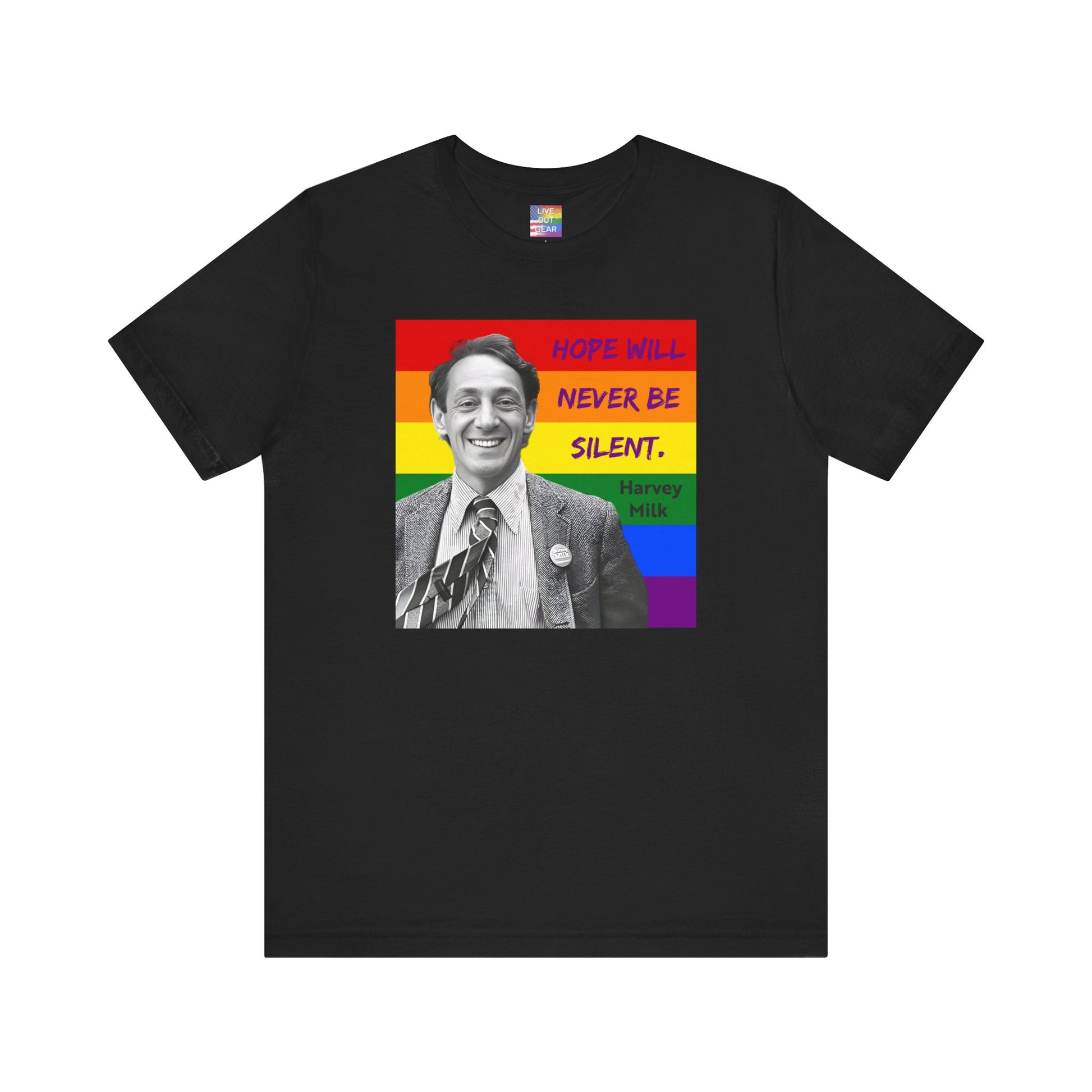 Black Harvey Milk Gay Pride T-Shirt