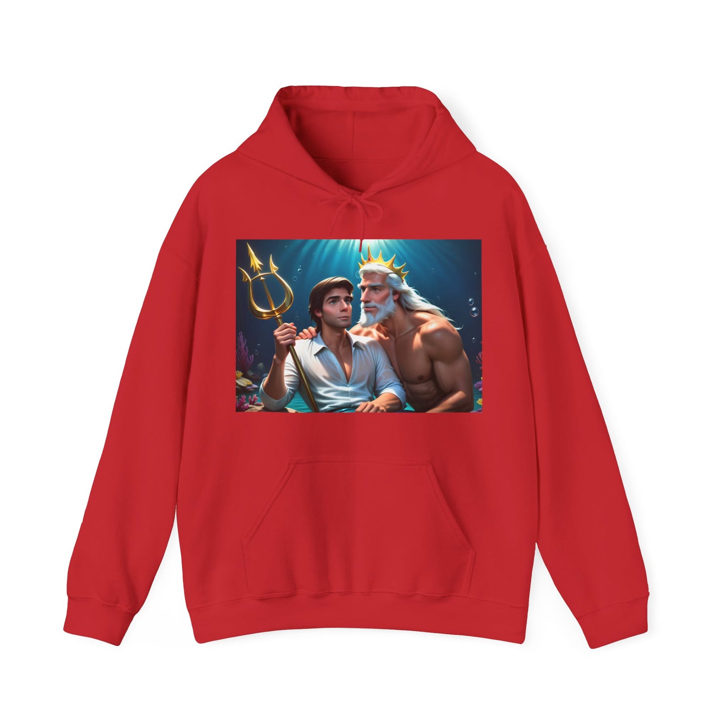 Red Gay Prince Eric and gay daddy King Triton hoodie sweatshirt