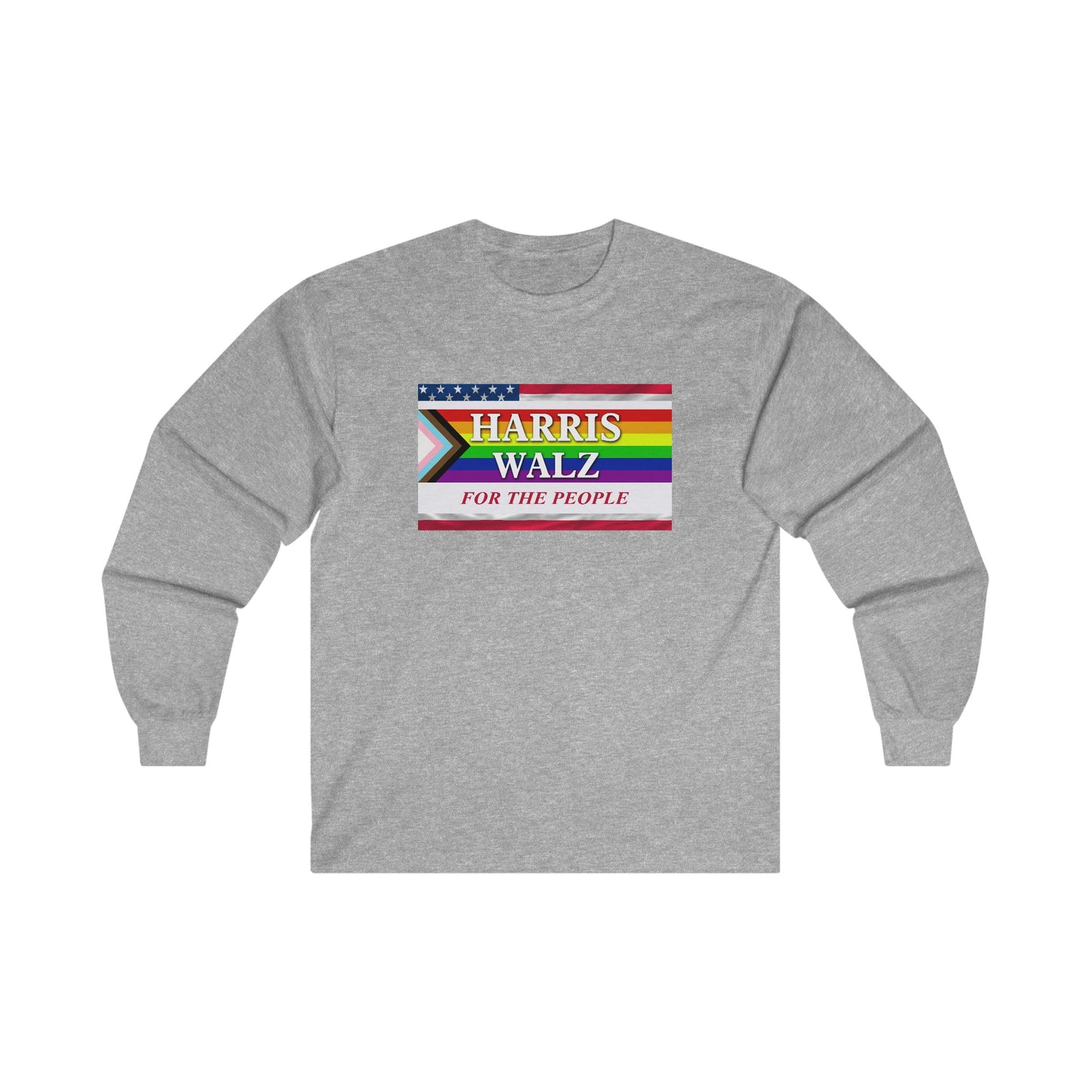 Gray Harris Walz for the people long sleeve t-shirt 