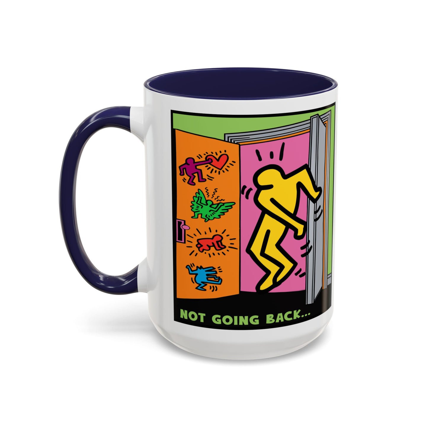 Not Going Back... Into the Closet Pop Art Accent Coffee Mug (15oz)