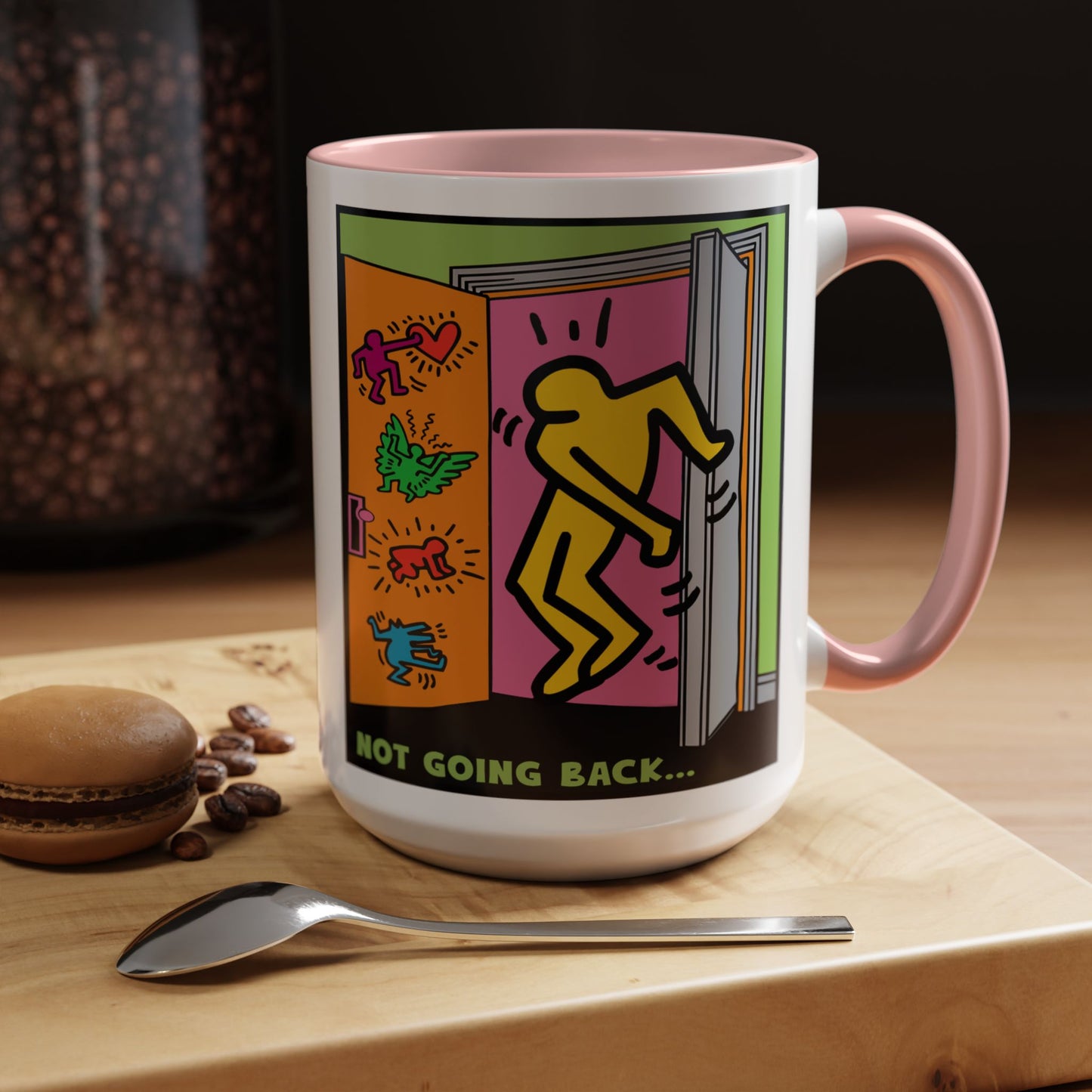 Not Going Back... Into the Closet Pop Art Accent Coffee Mug (15oz)