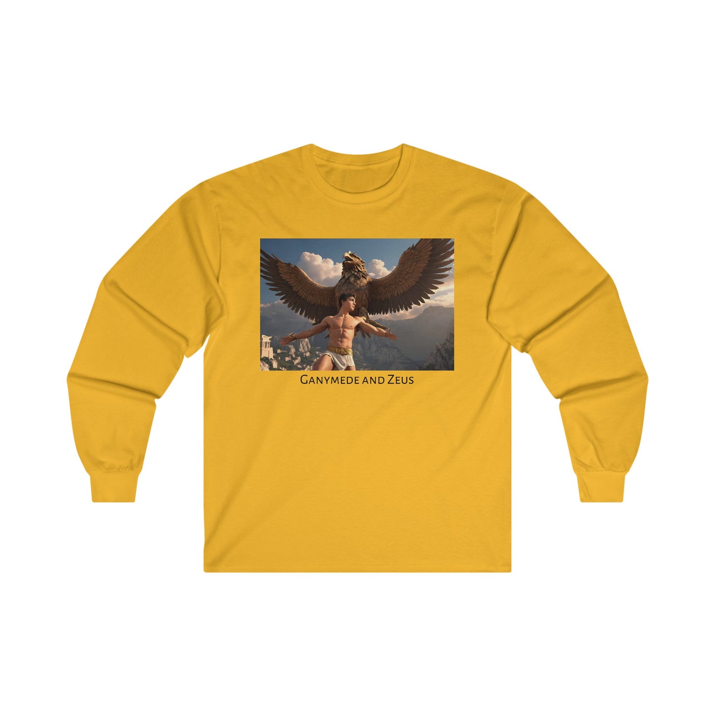 Gold Gay Ganymede and Zeus Long Sleeve T-Shirt