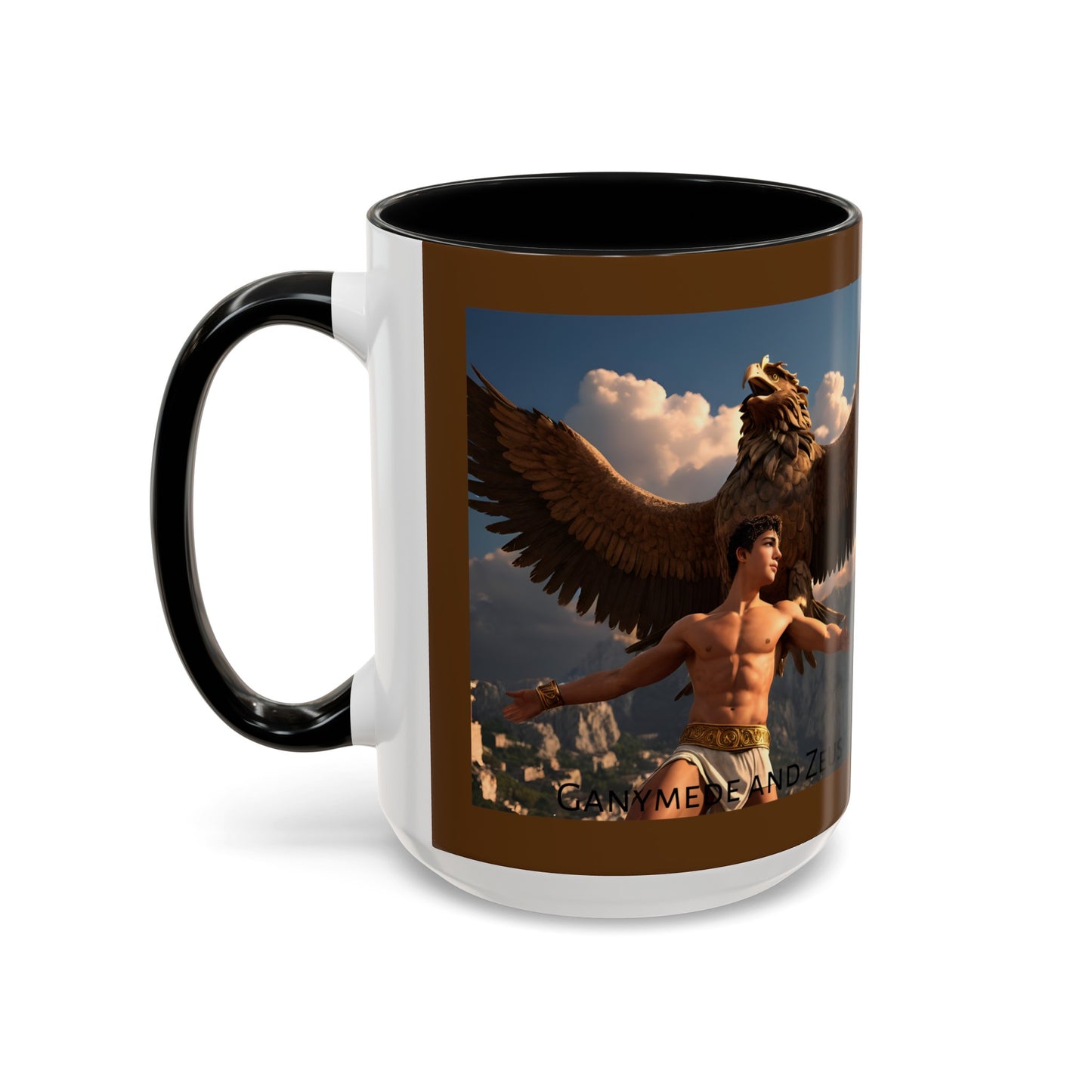 Ganymede and Zeus Accent Coffee Mug (15oz) Ancient Greek Gay Mythology