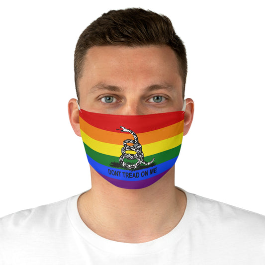 Rainbow Gadsden "Don't Tread On Me" Face Mask