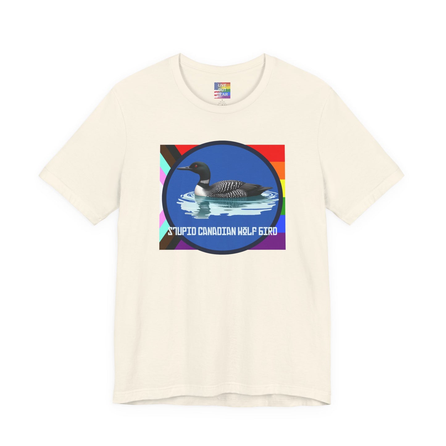 Natural Stupid Canadian Wolf Bird T-shirt