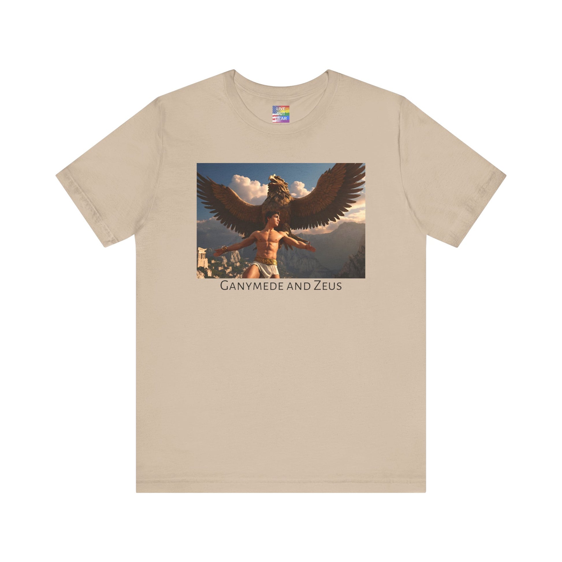 Tan Ganymede and Zeus Gay T-Shirt