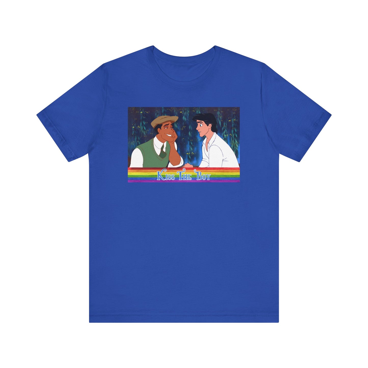 Royal Blue Kiss the Boy Gay Prince Eric Prince Naveen T-Shirt