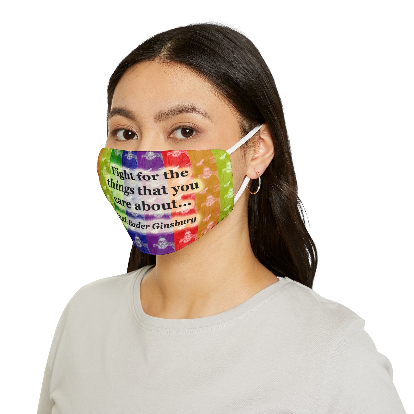Masque facial en tissu ajusté Ruth Bader Ginsburg