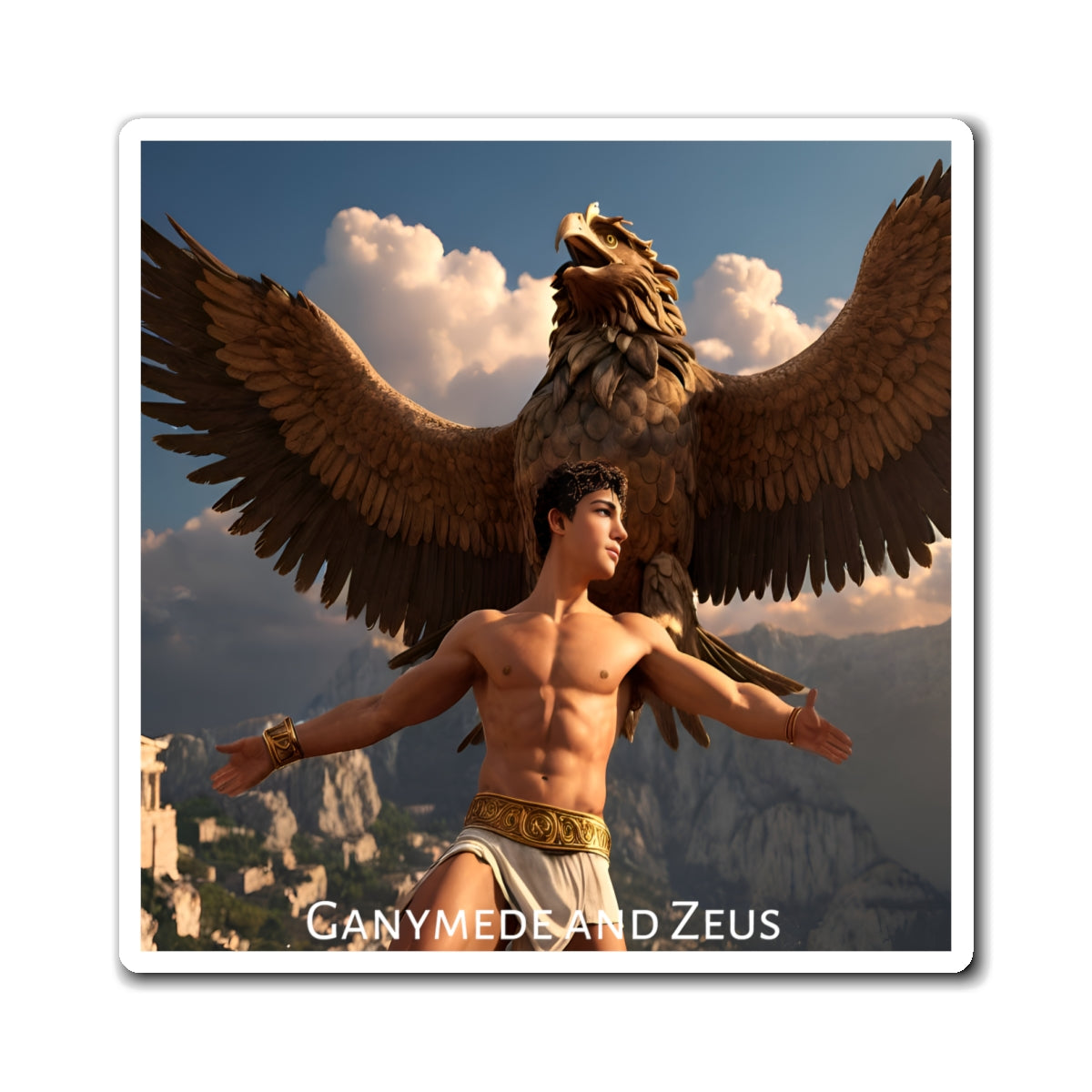 Ganymede and Zeus Magnet - Ancient Greek Gay Mythology