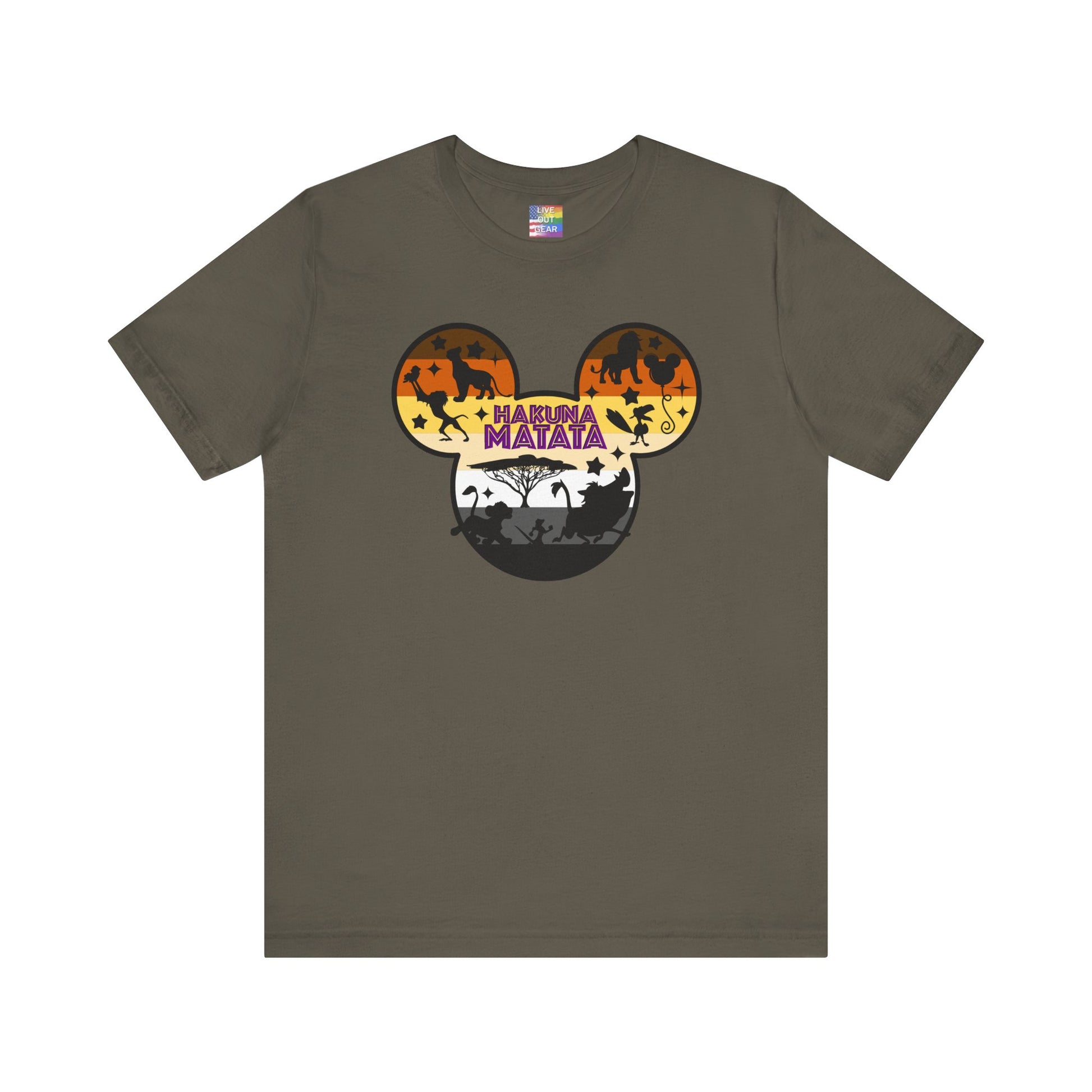 Army Green Gay Bear Hakuna Matata T-Shirt