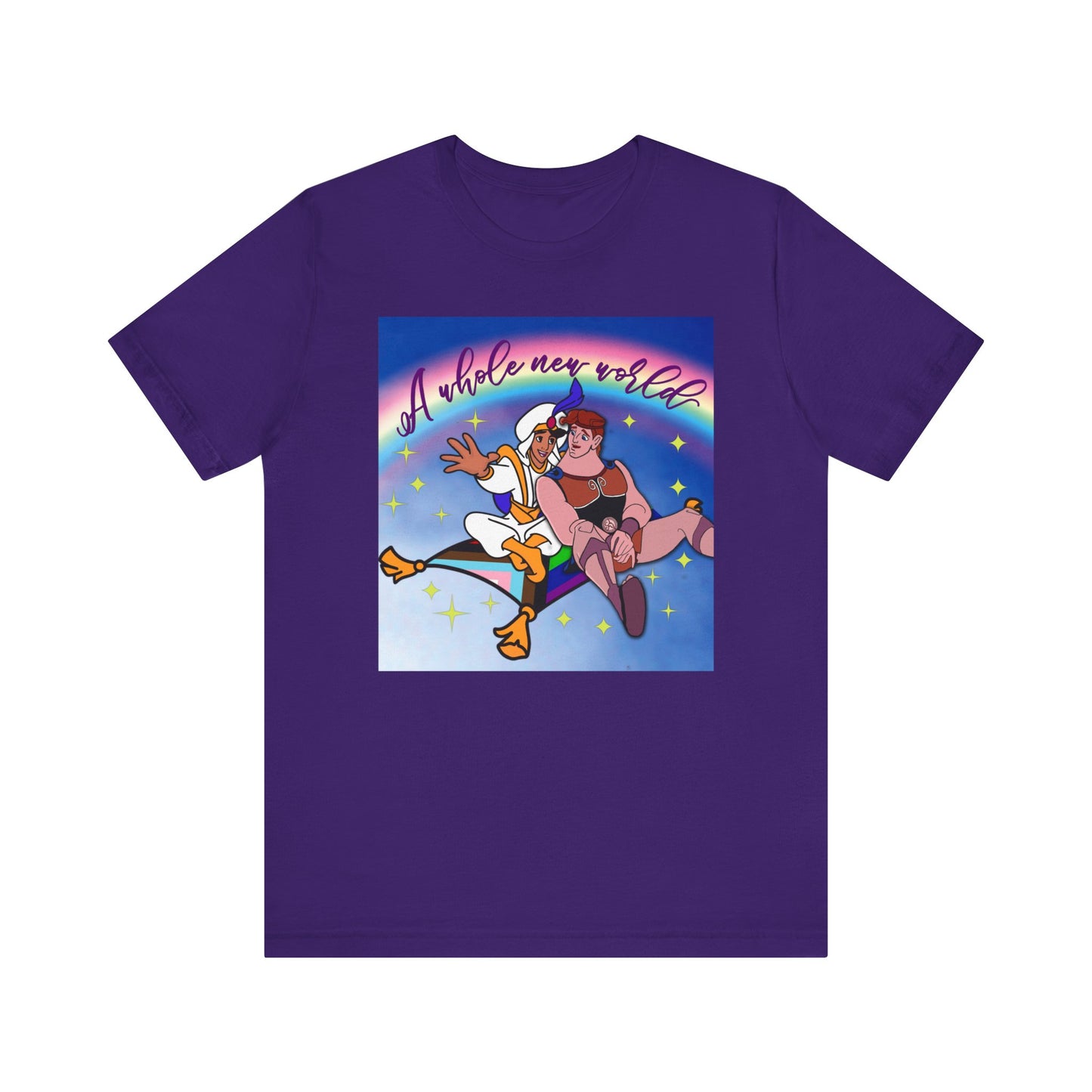 Purple Whole New World Gay Alladin Hercules T-Shirt
