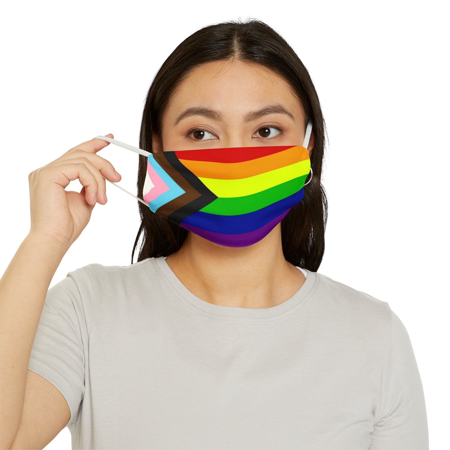 New Progress Pride LGBTQ Snug-Fit Fabric Face Mask