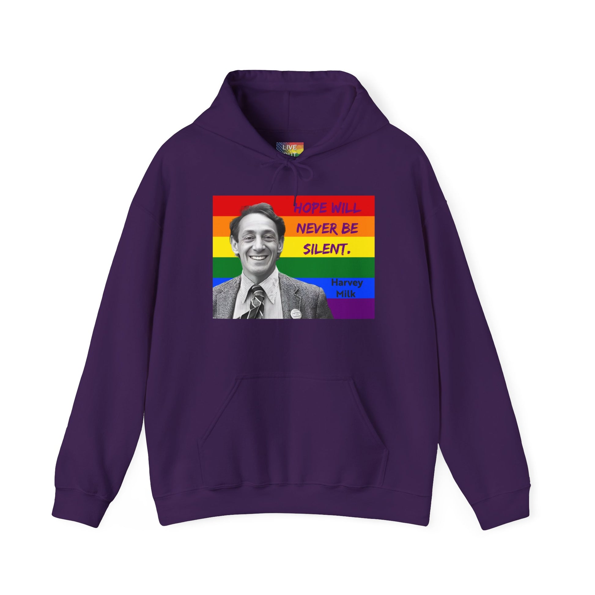 Purple Harvey Milk Gay Pride Hoodie