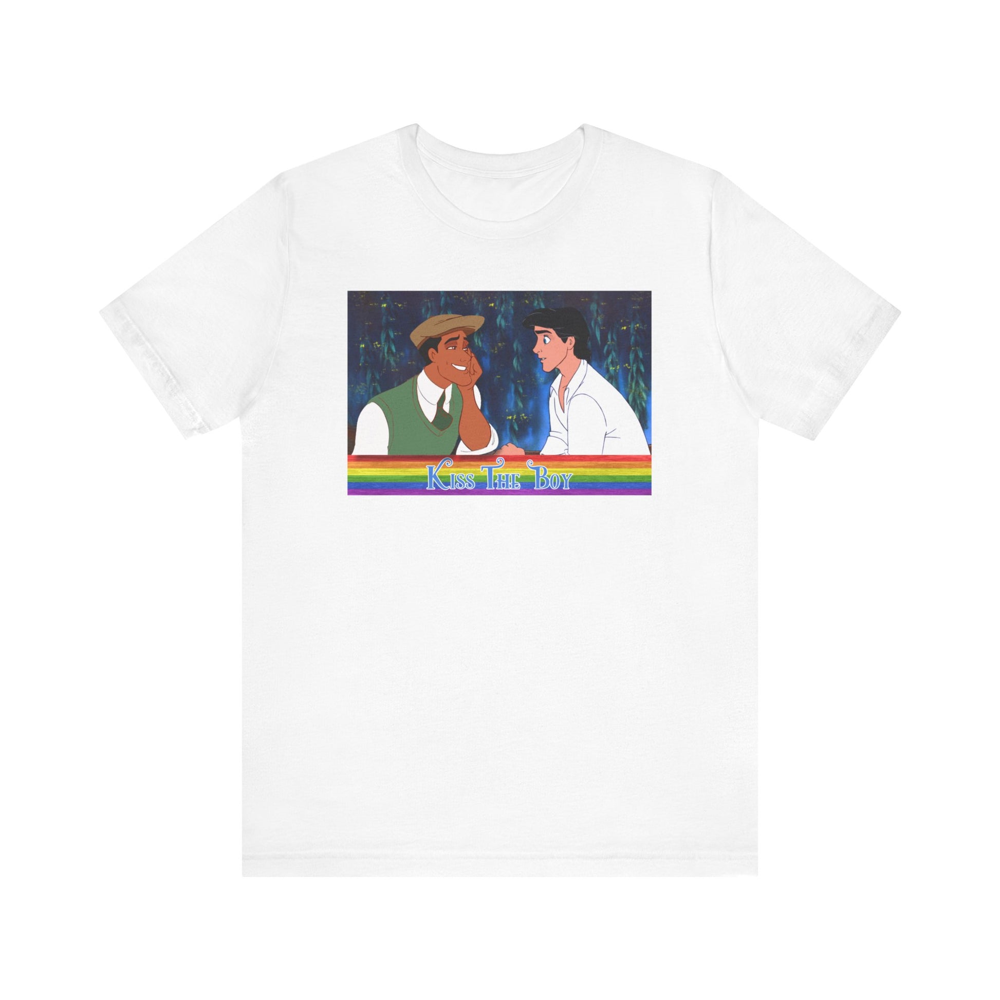 White Kiss the Boy Gay Prince Eric Prince Naveen T-Shirt