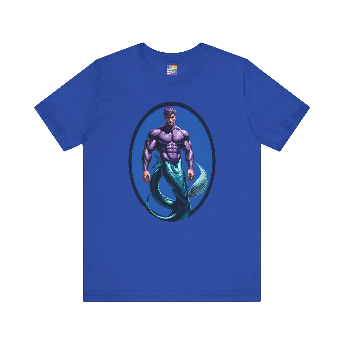 True Royal Purple Merman Short Sleeve Gay T-Shirt