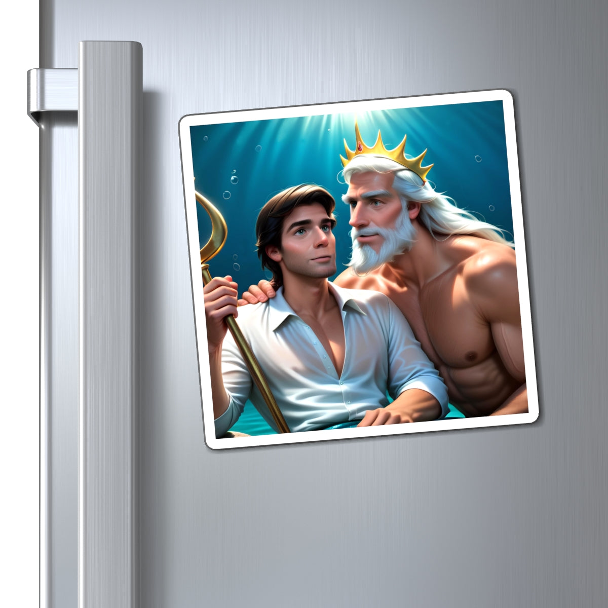 Prince Eric and King Triton Living Out Under the Sea Magnets