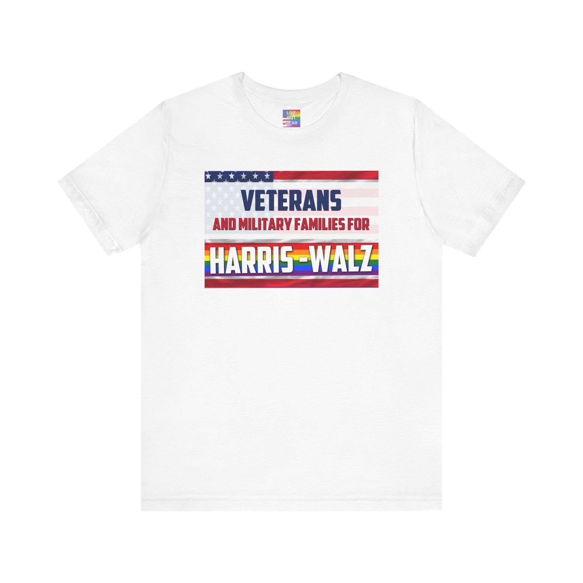 White Veterans and Military Families for Harris - Walz T-Shirt