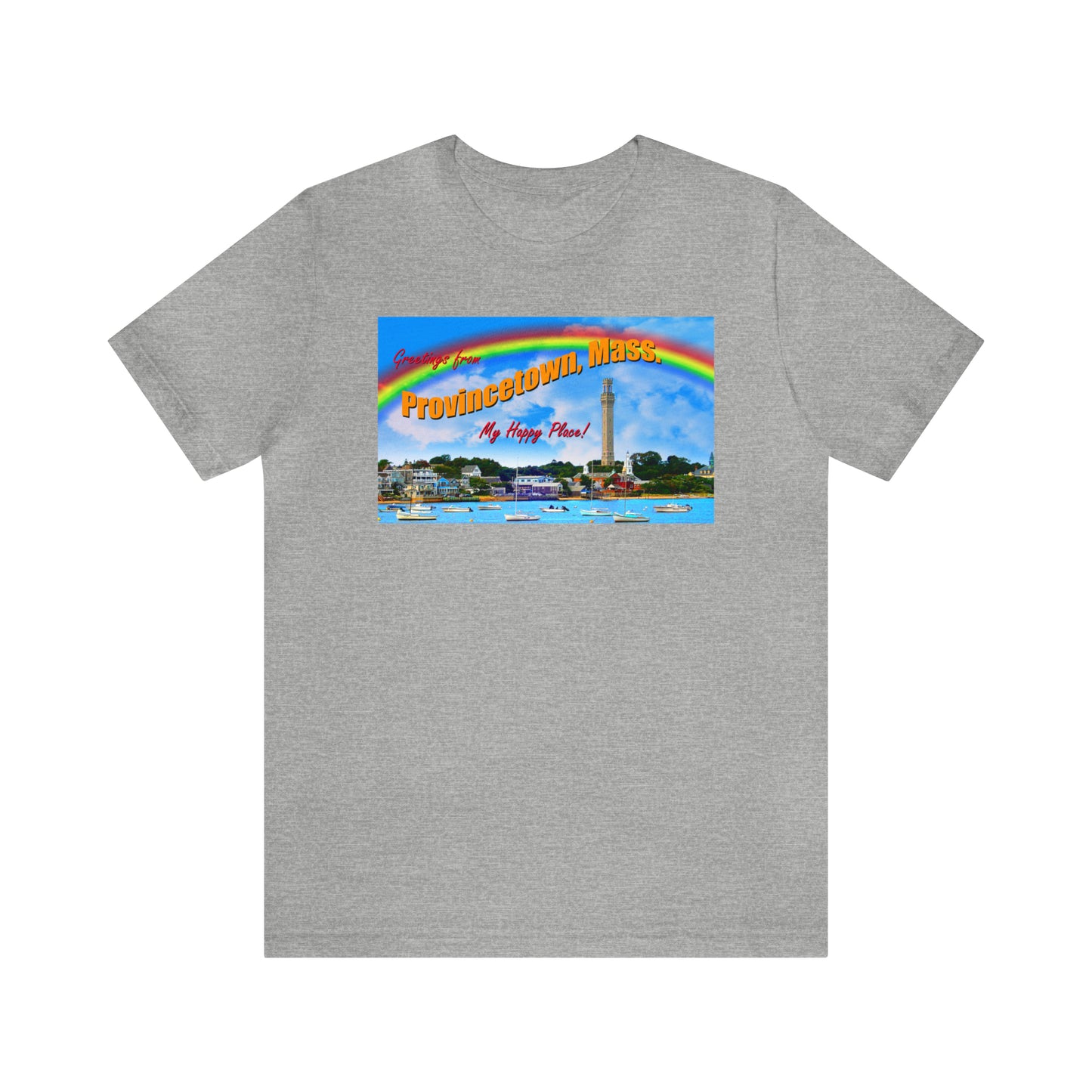 Carte postale rétro Provincetown T-shirt unisexe à manches courtes