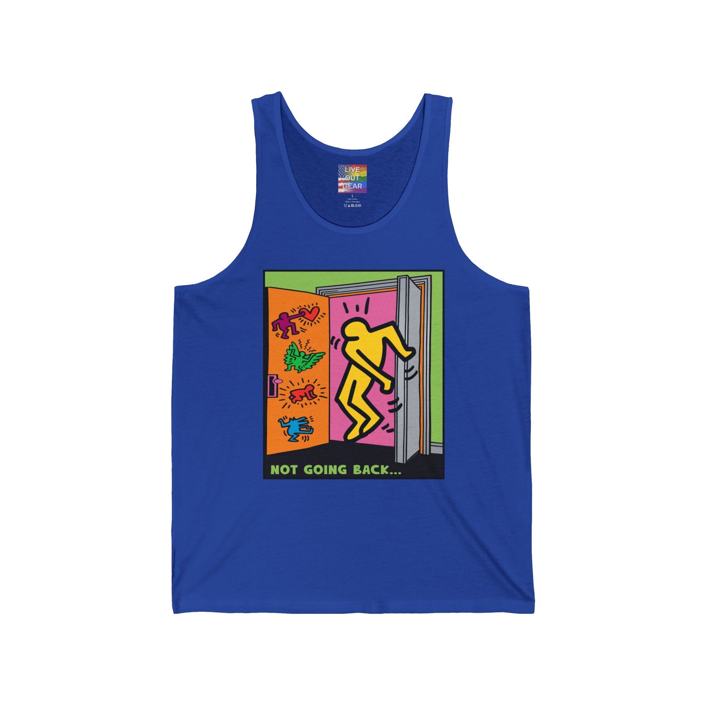 Blue Not Going Back Gay Tank Top