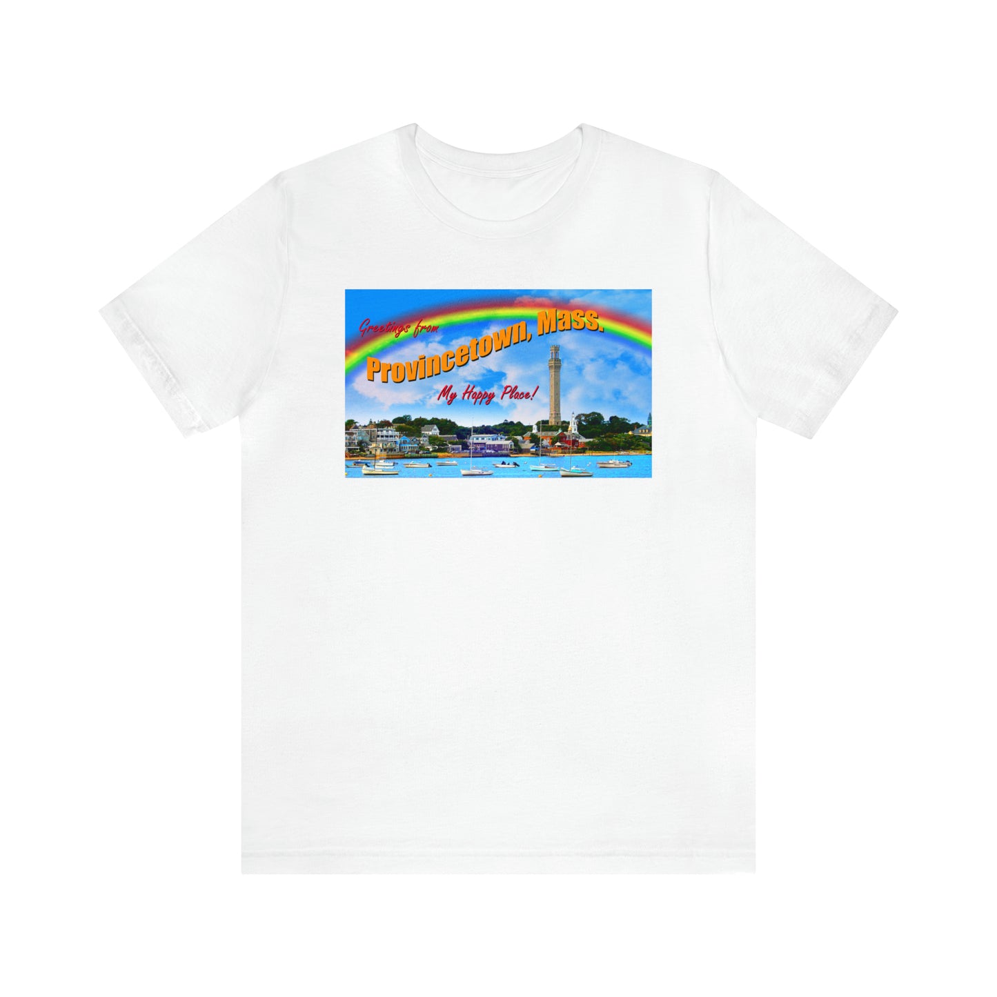 Provincetown Retro Postcard Unisex Short Sleeve T-Shirt