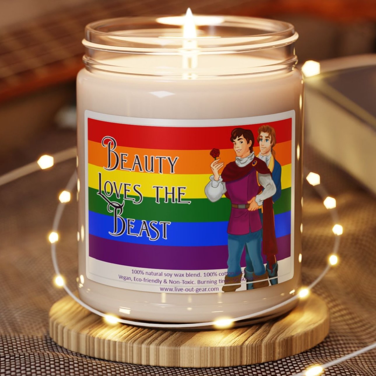 Gay Beauty loves the Beast Soy Candle