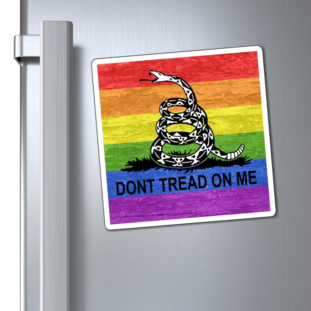 Dont Tread On Me Rainbow LGBTQ Pride Magnets