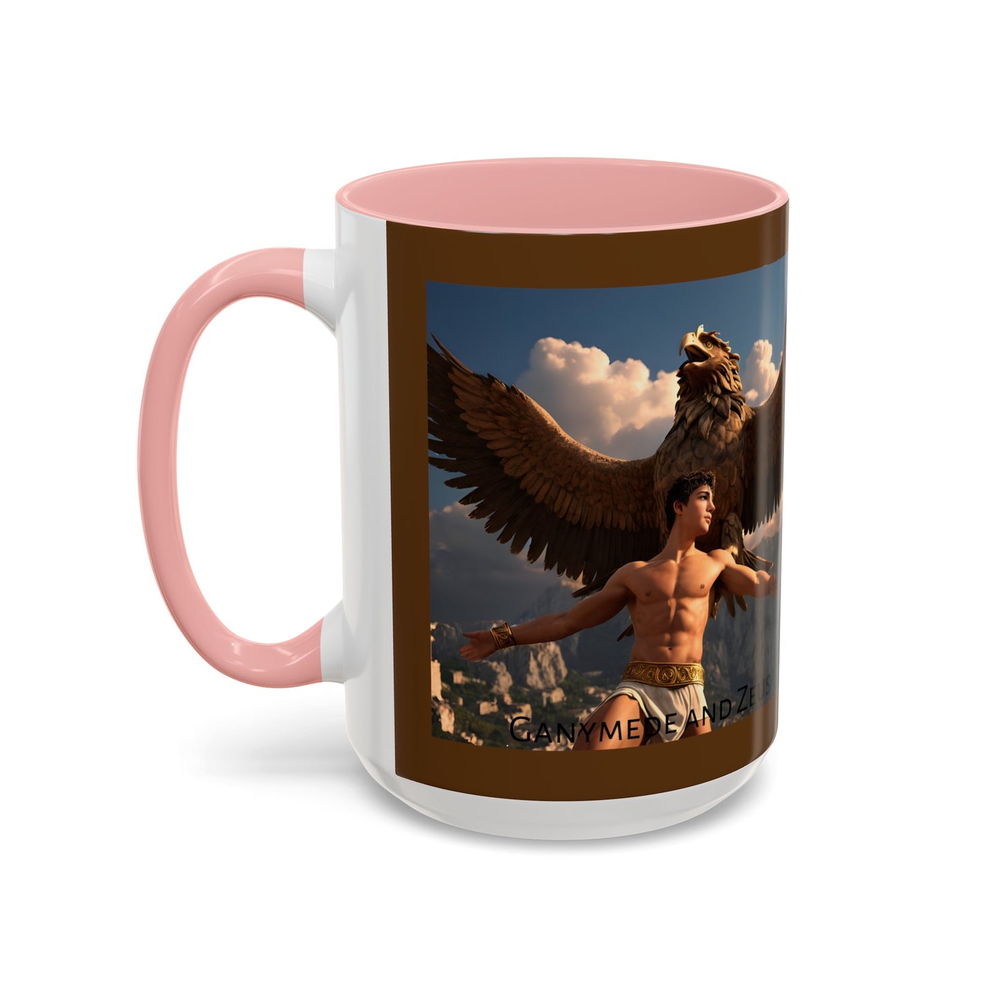 Ganymede and Zeus Accent Coffee Mug (15oz) Ancient Greek Gay Mythology