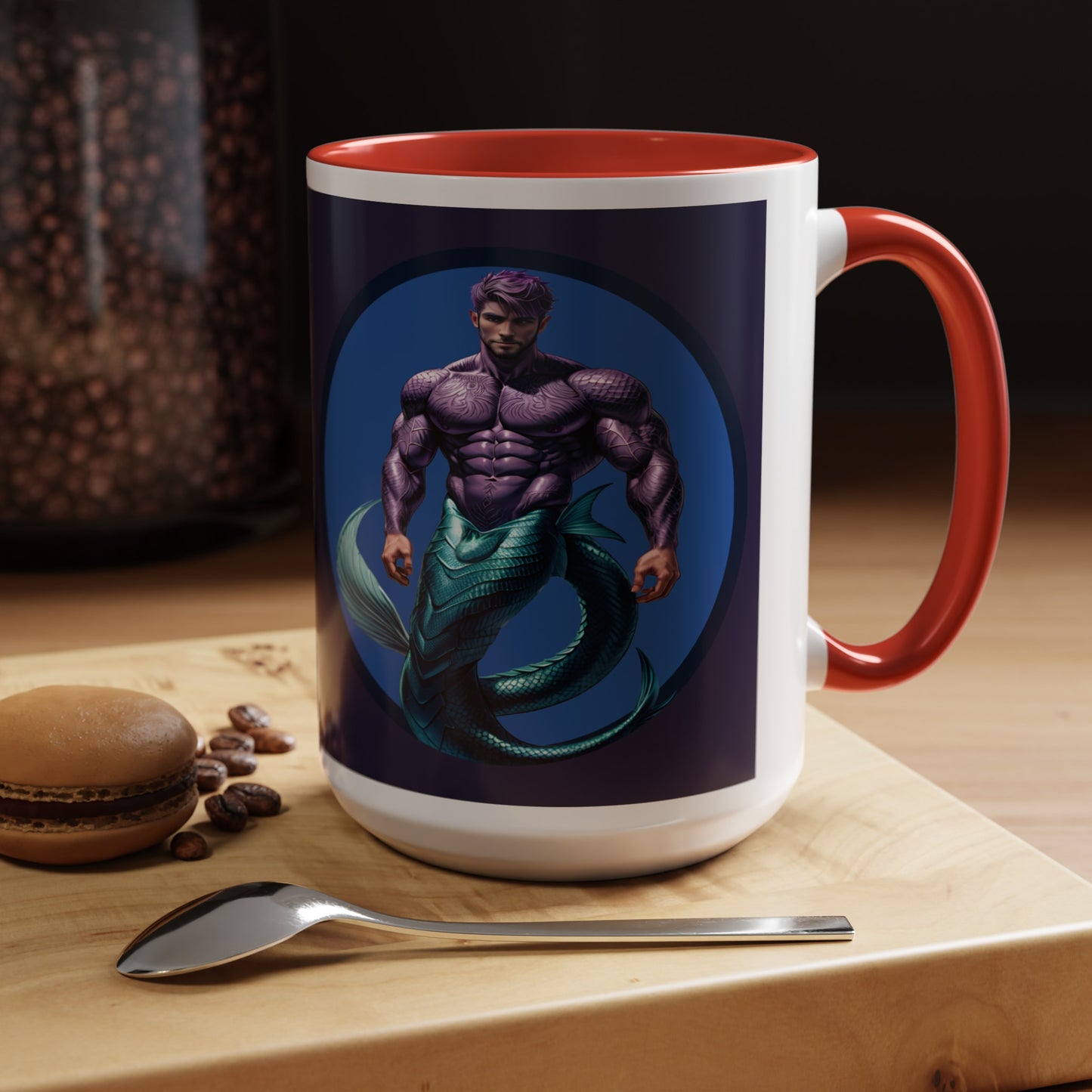 Purple Merman Accent Coffee Mug (15oz)