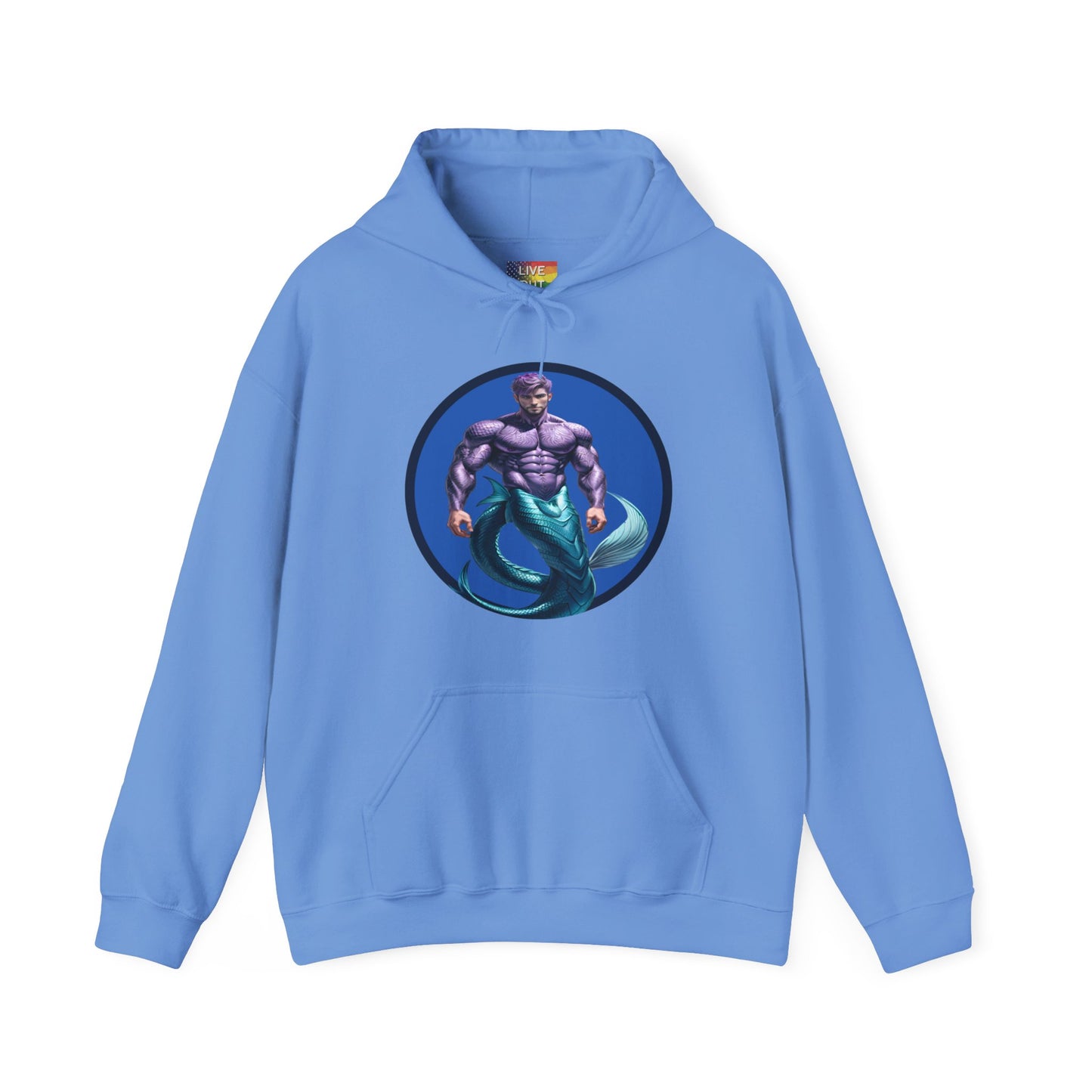 Purple Merman Carolina Blue Hooded Sweatshirt Hoodie