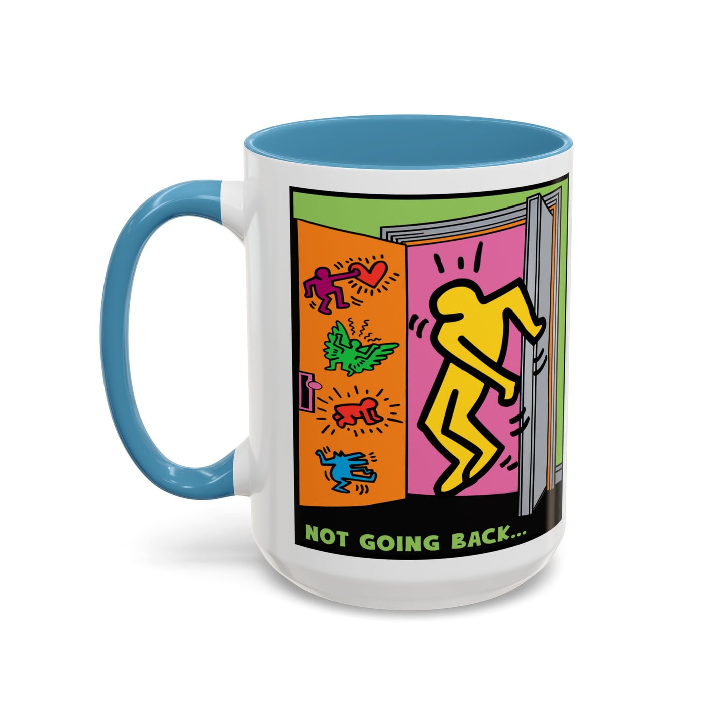 Not Going Back... Into the Closet Pop Art Accent Coffee Mug (15oz)