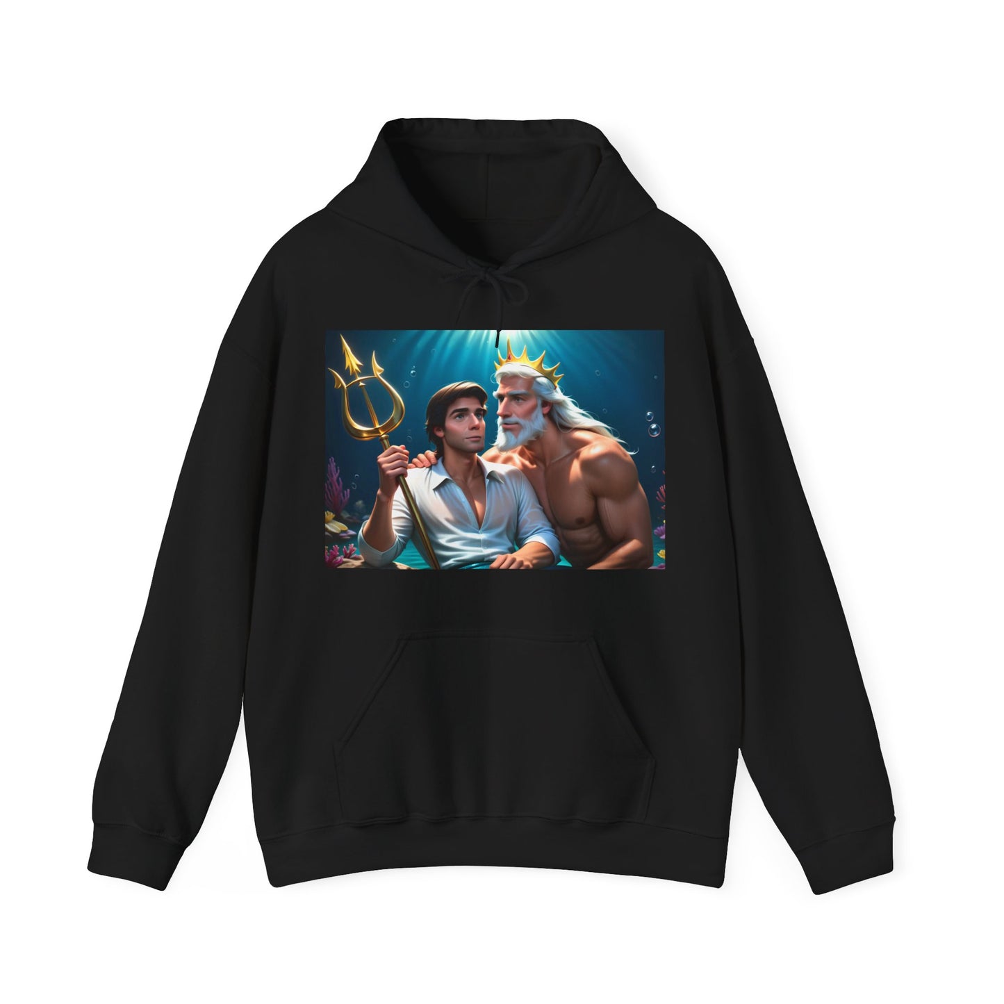 Black Gay Prince Eric and gay daddy King Triton hoodie sweatshirt