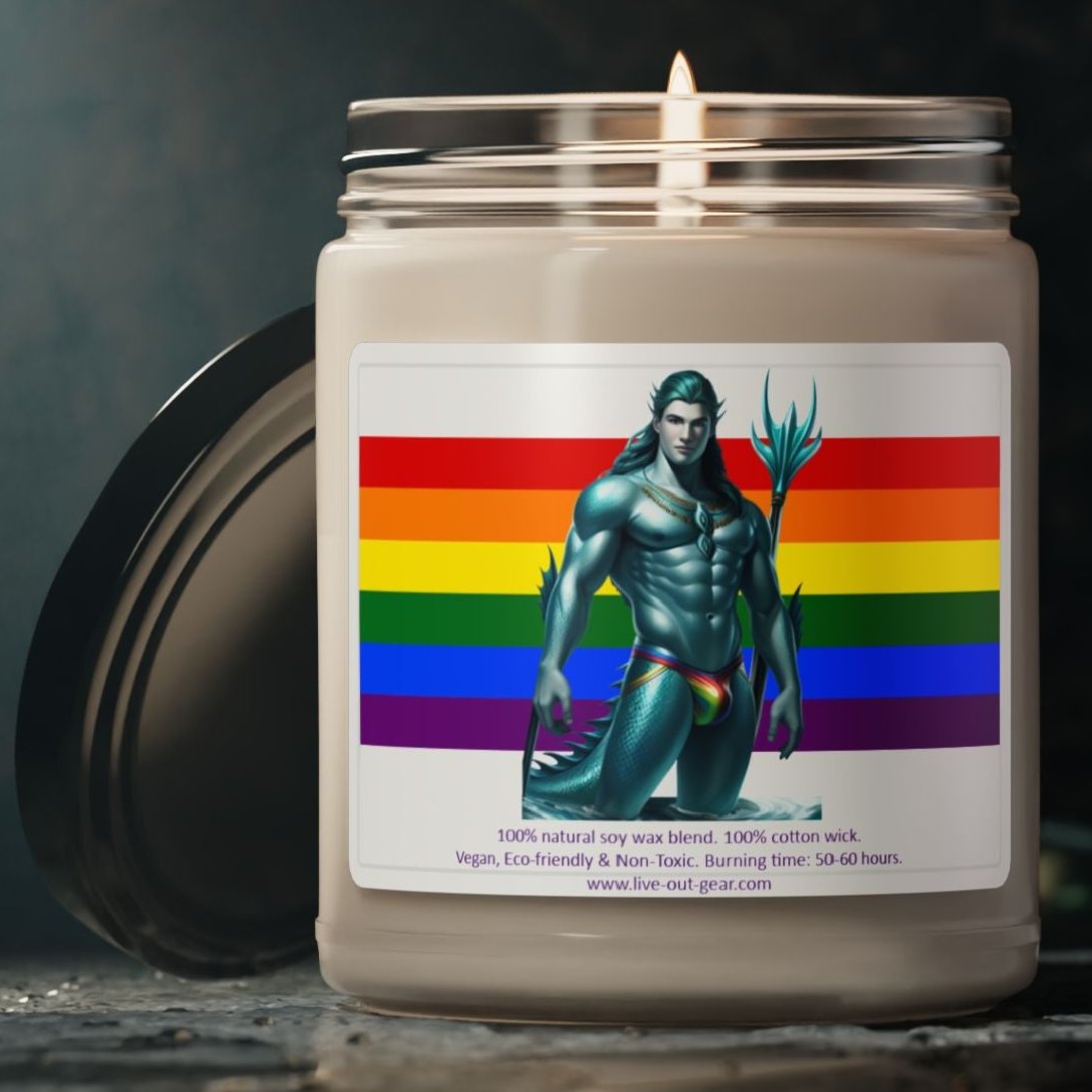 Gay Aqua Sea Man Scented Soy Candle, 9oz