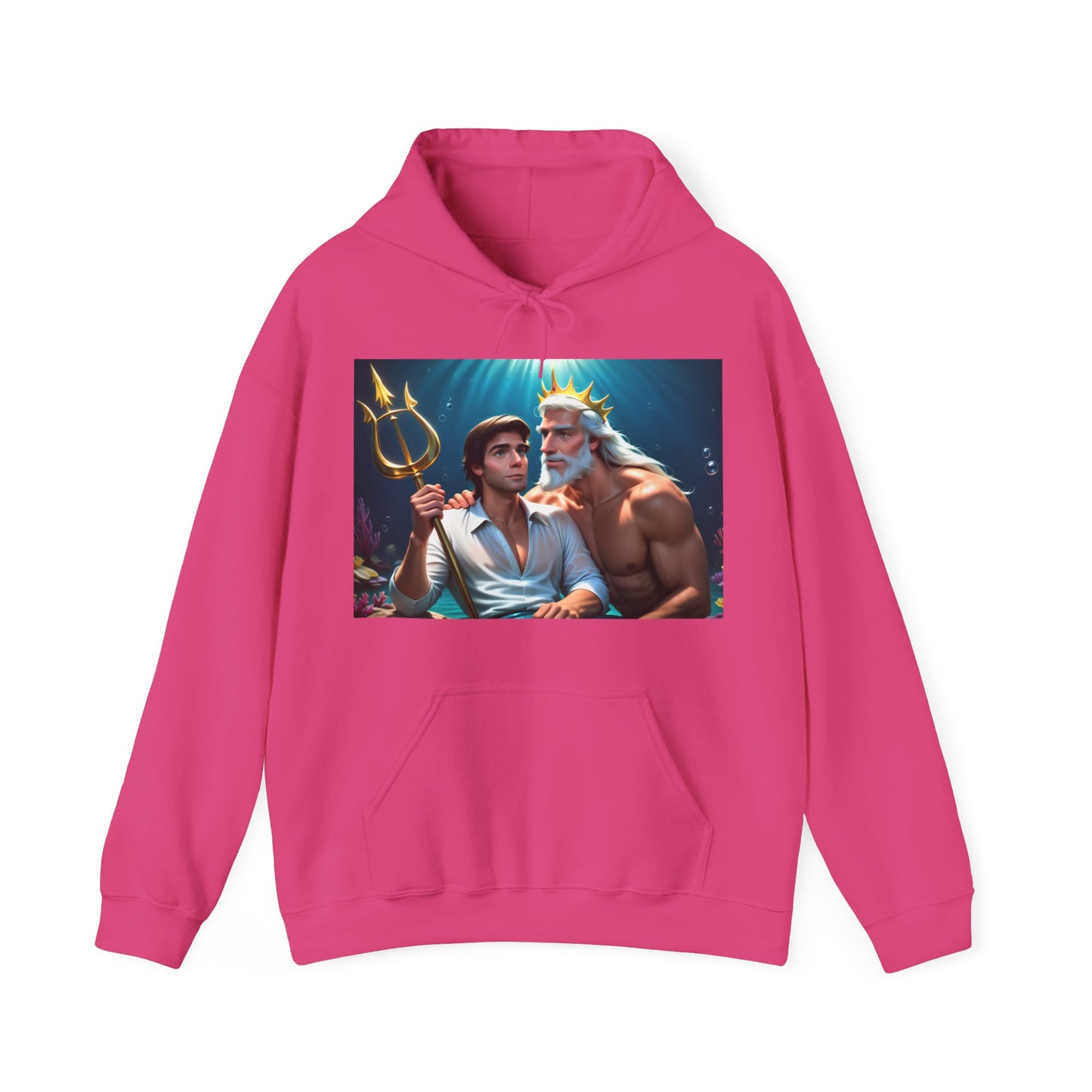 Pink Gay Prince Eric and gay daddy King Triton hoodie sweatshirt