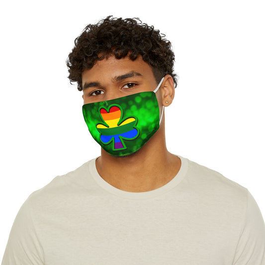 LGBTQ Irish Shamrock Pride Snug-Fit Polyester Face Mask