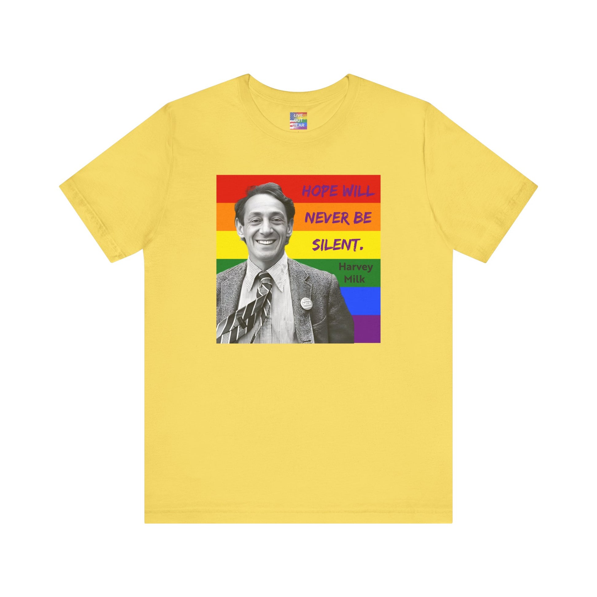 Yellow Harvey Milk Gay Pride T-Shirt
