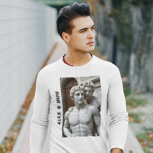 Alexander the Great and Hephaestion gay lovers long sleeve t-shirt