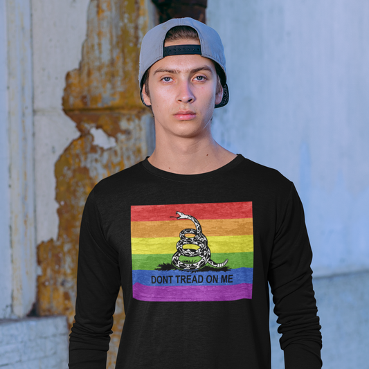 Dont Tread on Me Gay Flag Long Sleeve T-Shirt