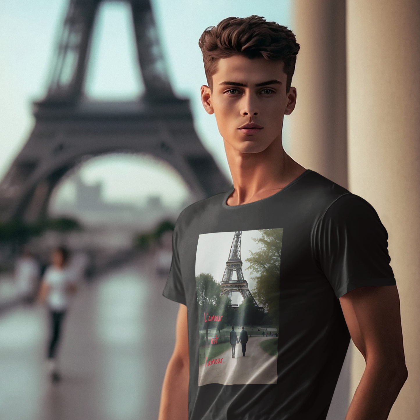 Gay Romance Eiffel Tower T-Shirt