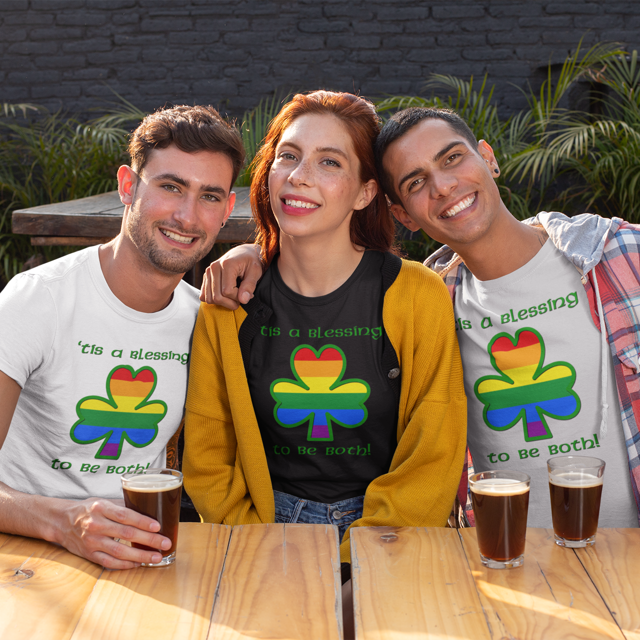 Gay Irish T-Shirt - 'Tis a Blessing to Be Both - Gay and Irish!
