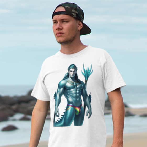 Gay Aqua Sea Man T-Shirt Gay guy