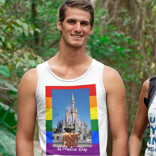 Gay man magical day naked at the castle gay couple tank top